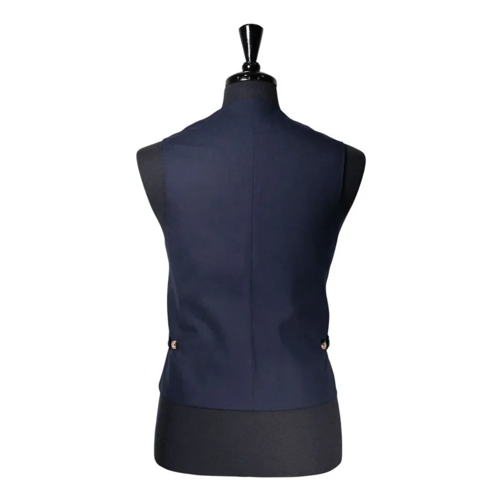Mens 42R Wool Vest Red Green Blue Check Waistcoat Preppy Casual Formal Party